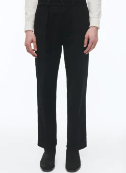 Fursac Organic Cotton Straight Chino Trousers Black Best