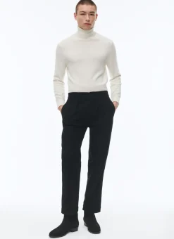 Fursac Organic Cotton Straight Chino Trousers Black Best