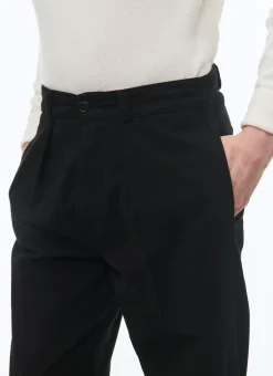 Fursac Organic Cotton Straight Chino Trousers Black Best