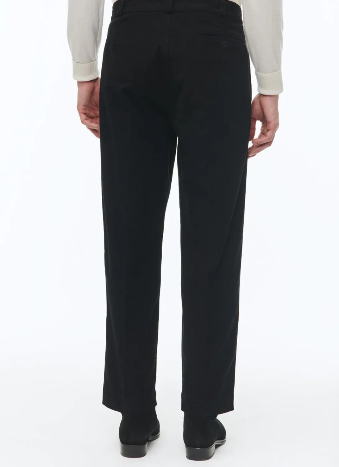 Fursac Organic Cotton Straight Chino Trousers Black Best