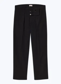 Fursac Organic Cotton Straight Chino Trousers Black Best