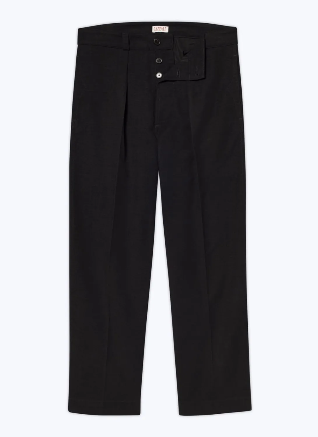 Fursac Organic Cotton Straight Chino Trousers Black Best