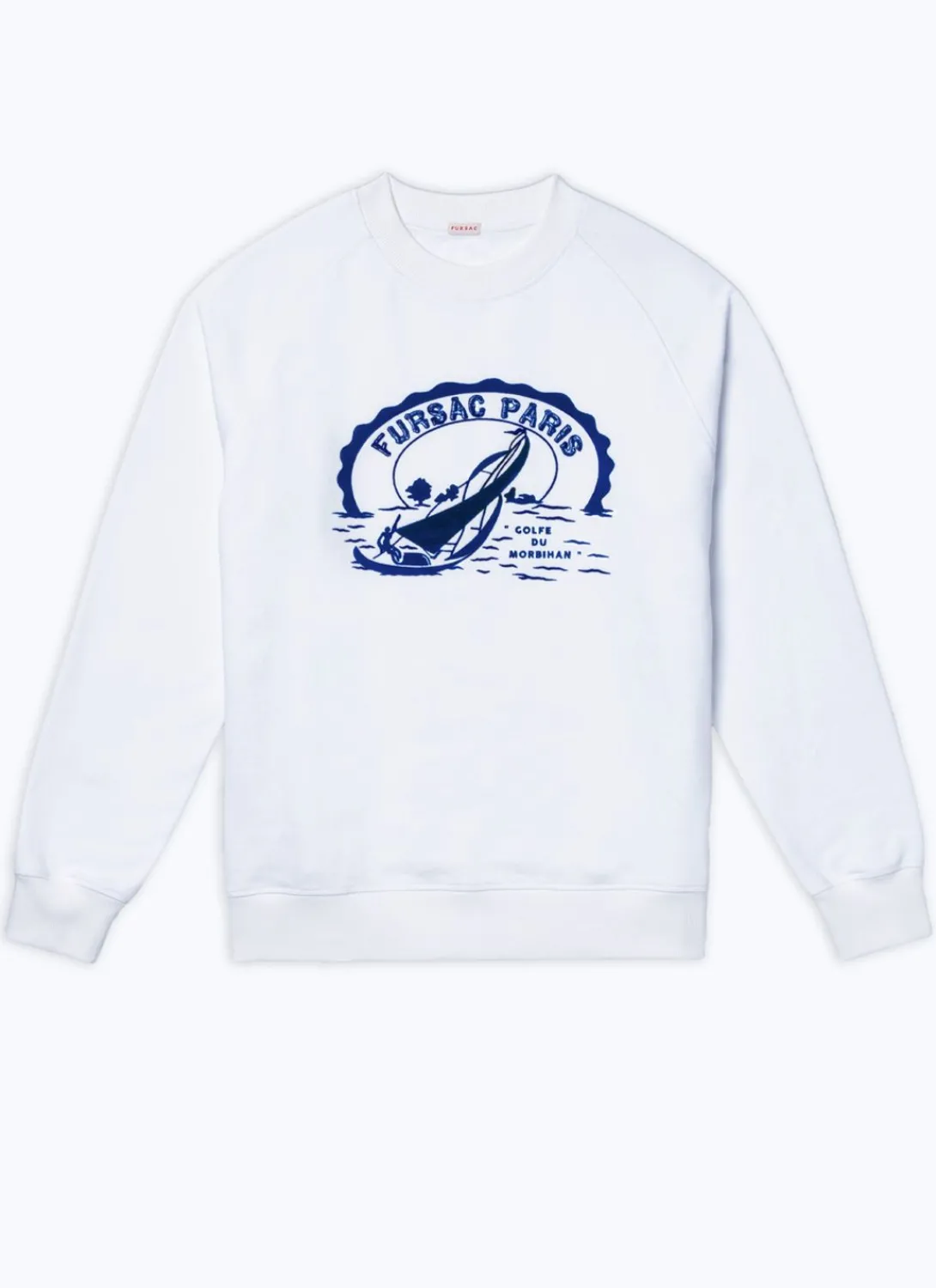 Fursac Organic Cotton Sweatshirt White - Golfe Du Morbihan Yoke Hot