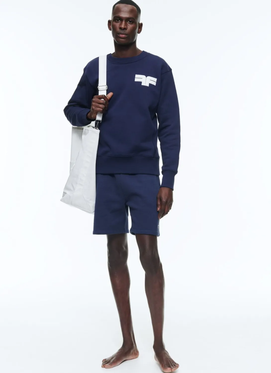 Fursac Organic Cotton Sweatshirt With Logo Navy Blue Best Sale