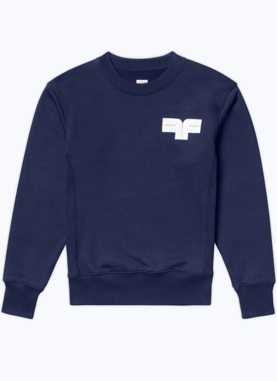 Fursac Organic Cotton Sweatshirt With Logo Navy Blue Best Sale