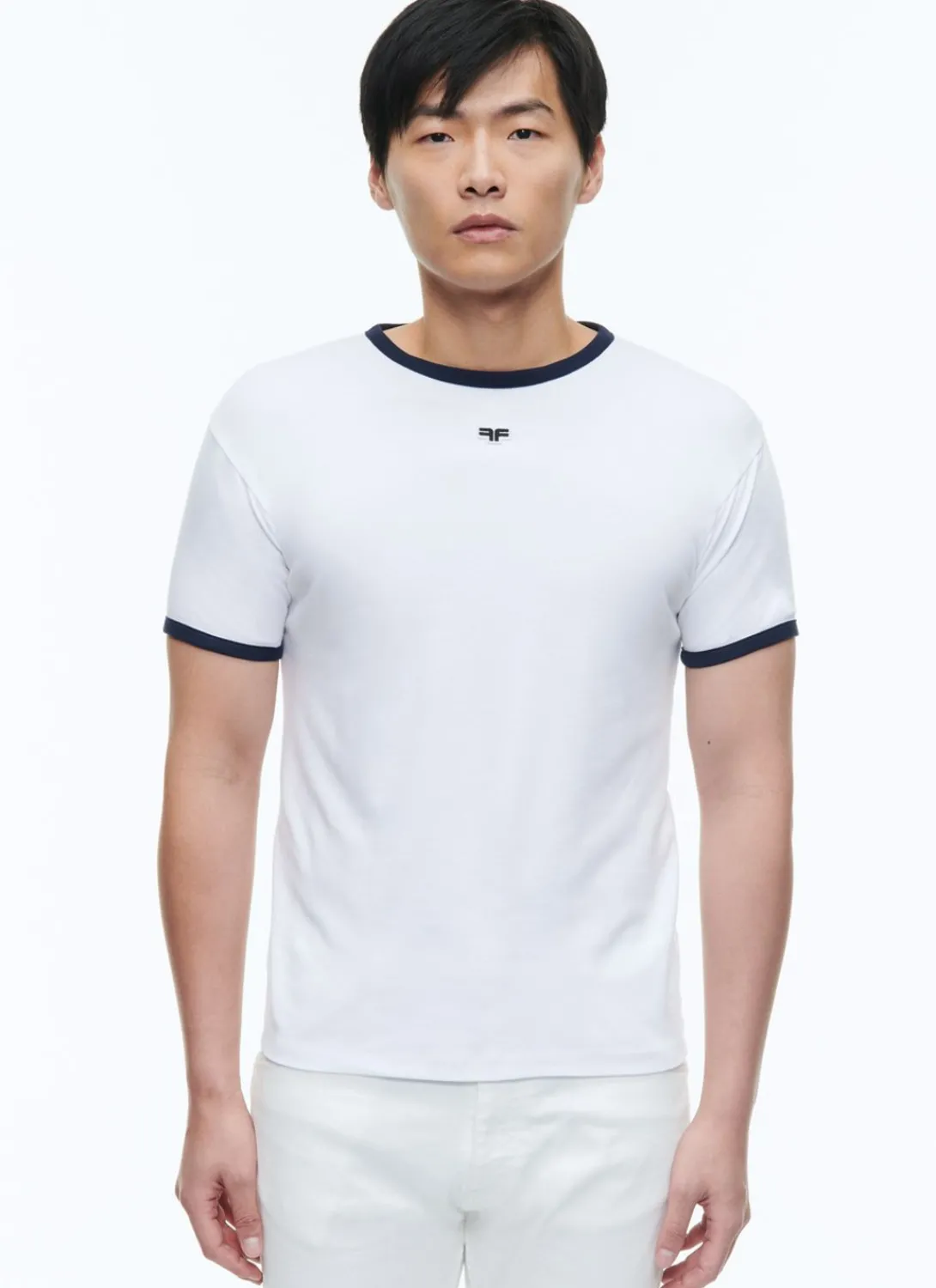 Fursac Organic Cotton T-Shirt With Logo White - Blue Hems Cheap