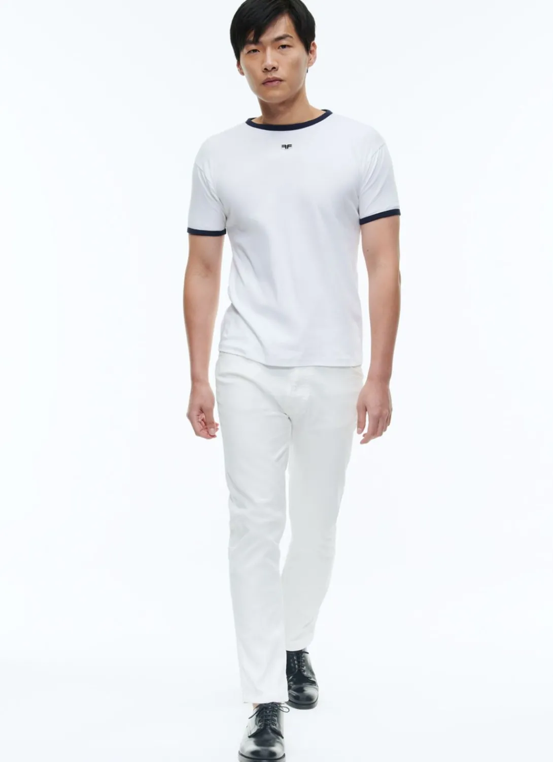 Fursac Organic Cotton T-Shirt With Logo White - Blue Hems Cheap