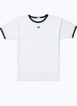 Fursac Organic Cotton T-Shirt With Logo White - Blue Hems Cheap