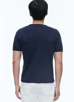 Fursac Organic Cotton T-Shirt With Print Navy Blue - Anchor Print Cheap