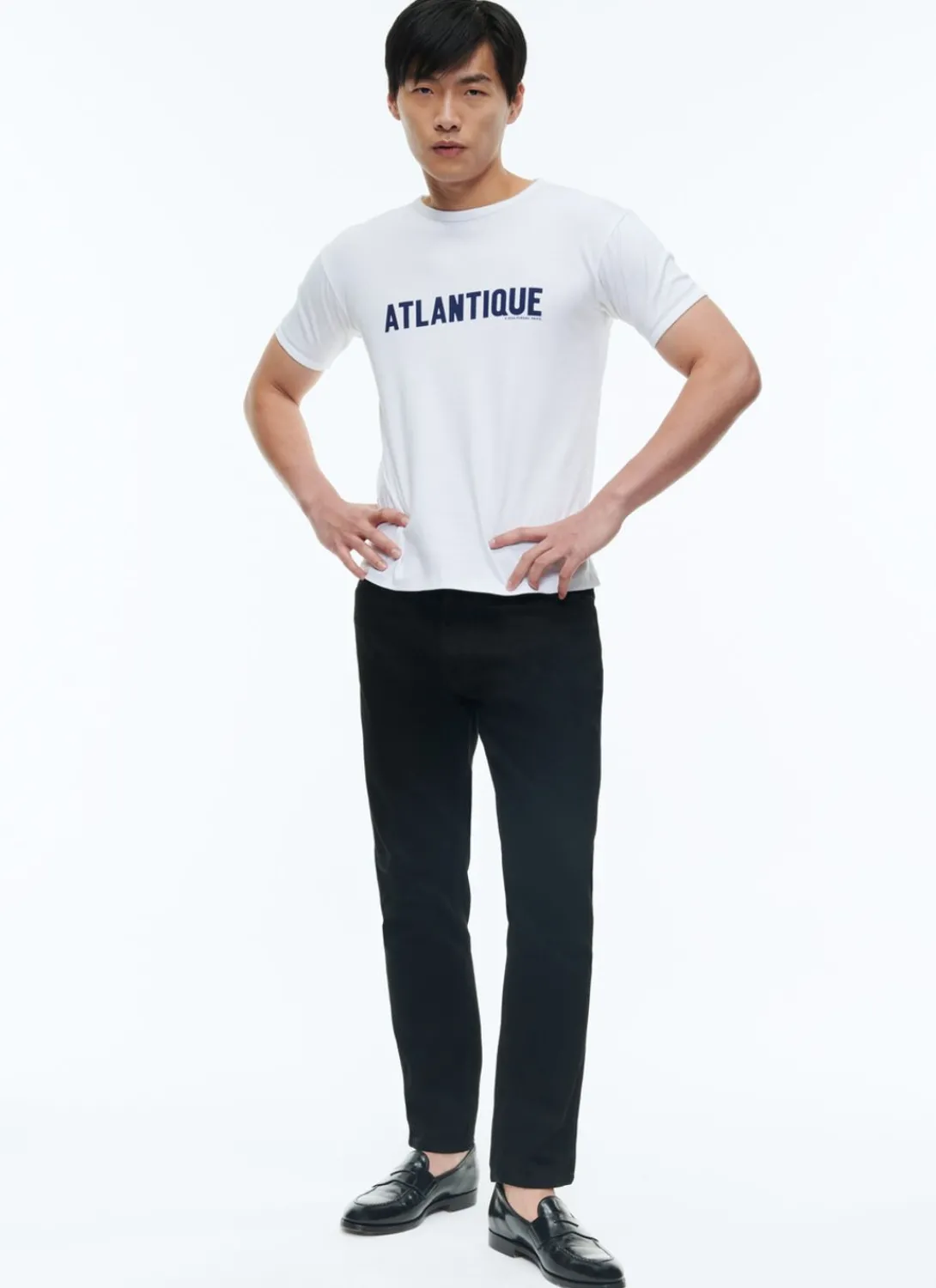 Fursac Organic Cotton T-Shirt With Print White - "Atlantique" Print Clearance