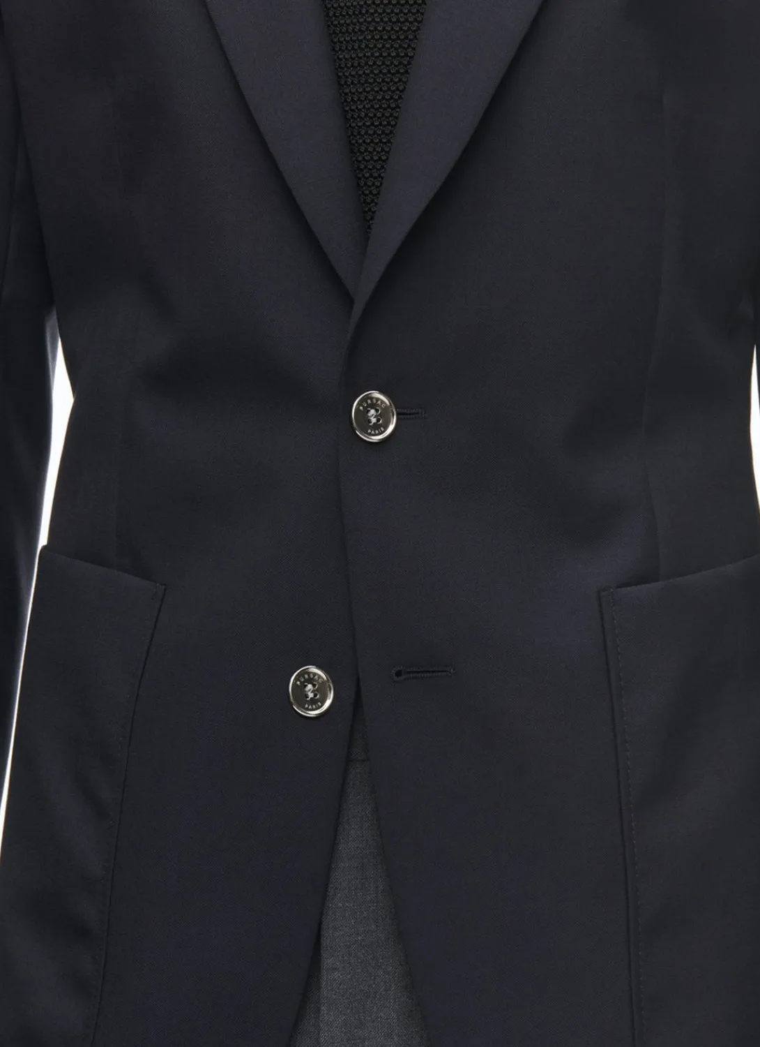 Fursac Organic Wool Canvas Blazer Jacket Navy Blue Sale