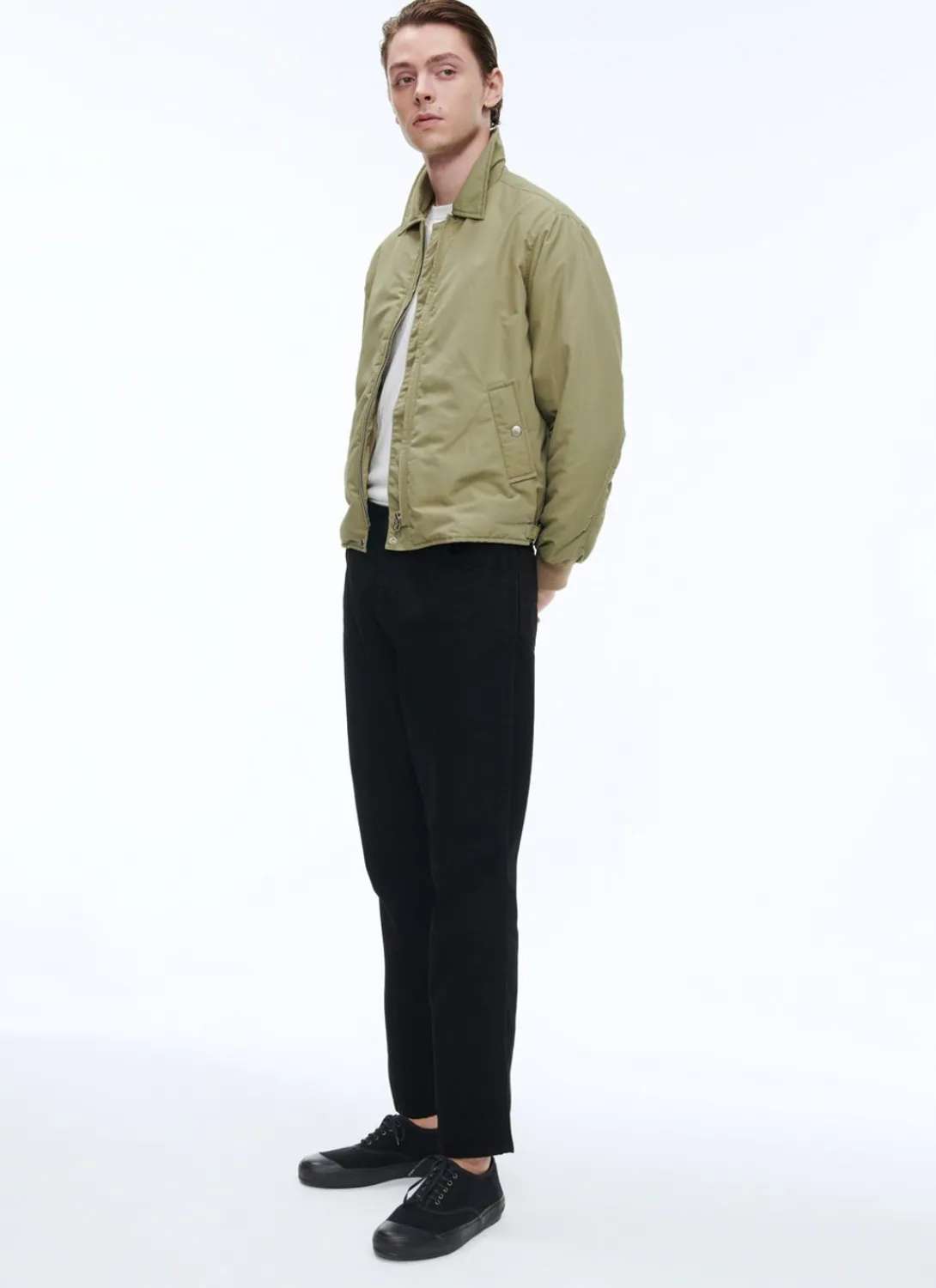 Fursac Ottoman Fabric Jacket Olive Green Fashion