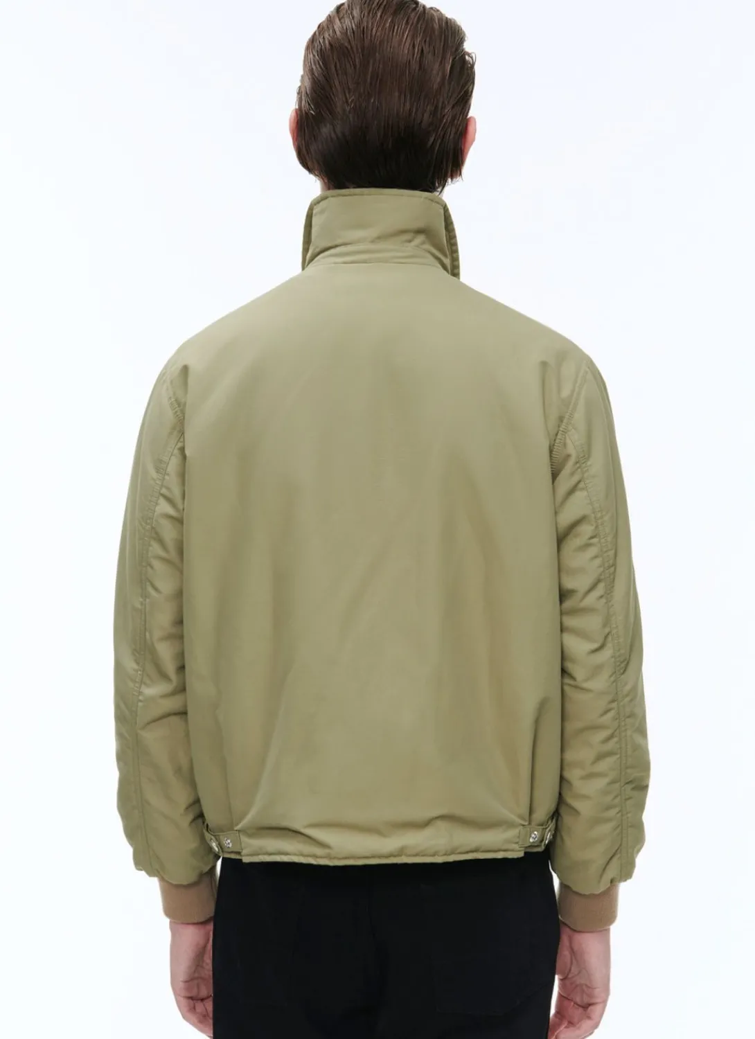 Fursac Ottoman Fabric Jacket Olive Green Fashion