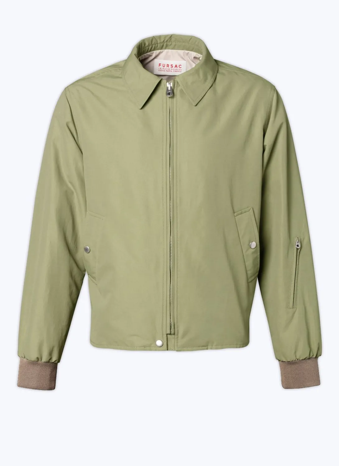 Fursac Ottoman Fabric Jacket Olive Green Fashion
