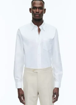 Fursac Oxford Cotton Shirt With Swallow Collar White Best Sale