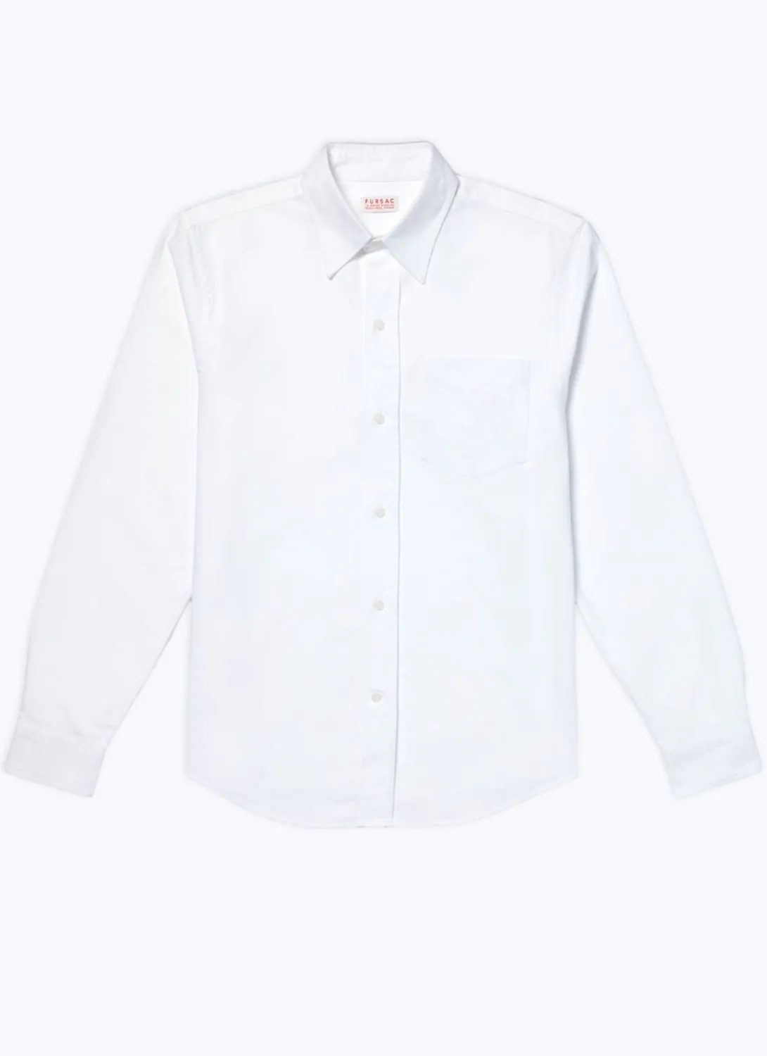 Fursac Oxford Cotton Shirt With Swallow Collar White Best Sale