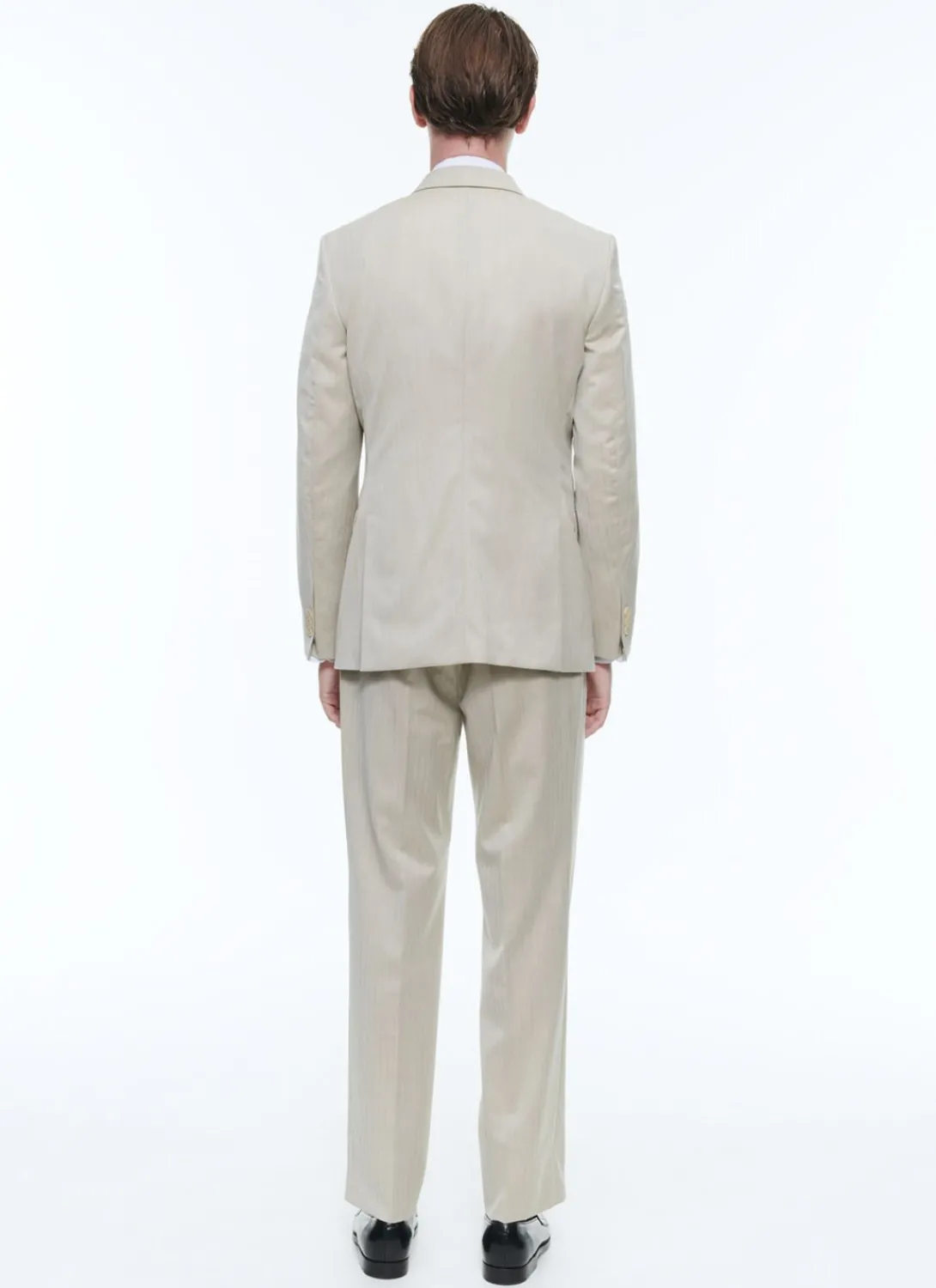 Fursac Patterned Wool Double-Breasted Suit Beige - Houndstooth Pattern Best