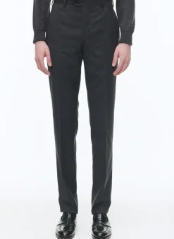 Fursac Prince Of Wales Wool Canvas Suit Grey - Blue Prince Of Wales Pattern Hot
