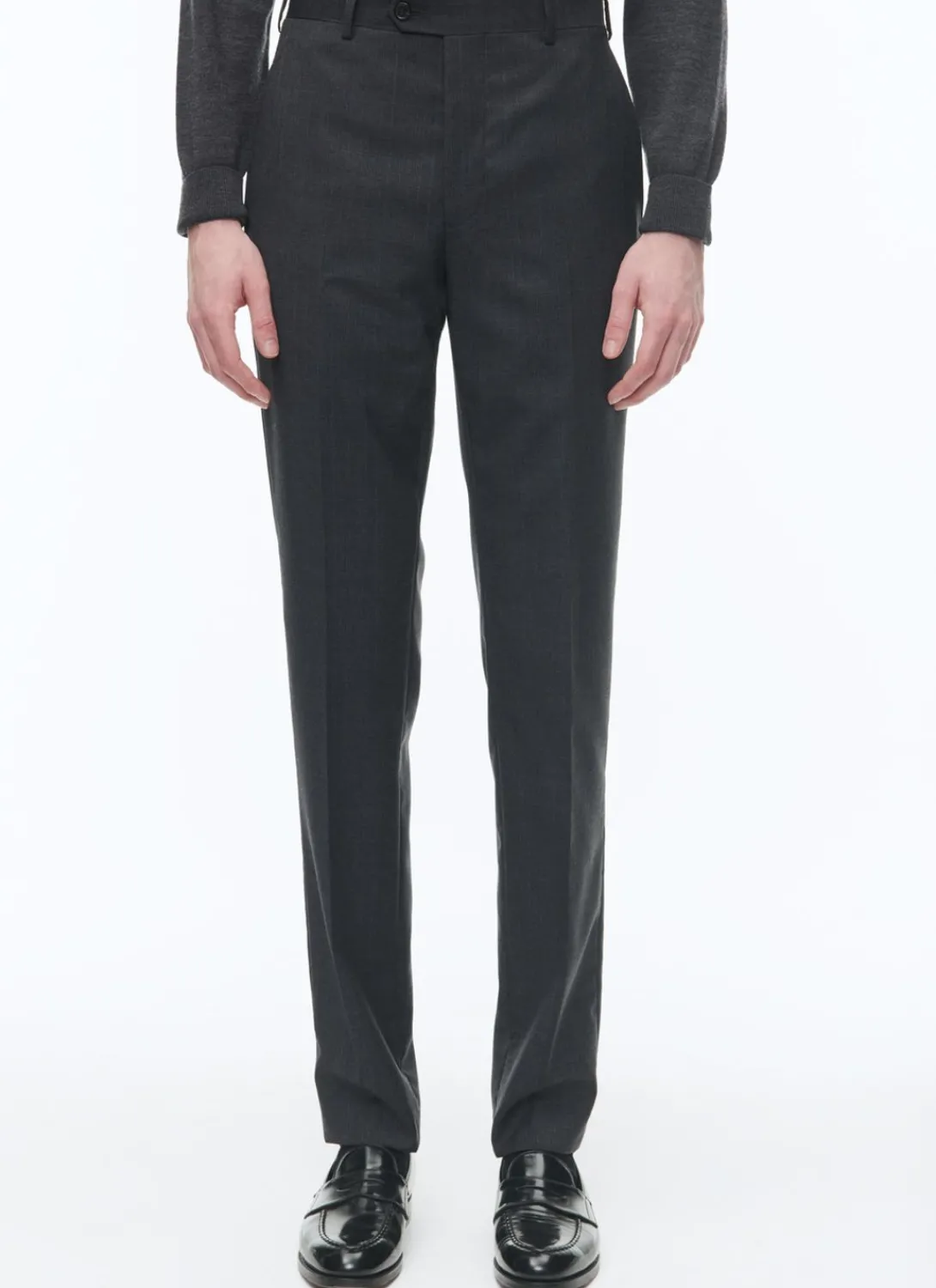 Fursac Prince Of Wales Wool Canvas Suit Grey - Blue Prince Of Wales Pattern Hot