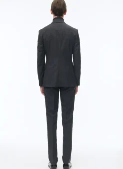 Fursac Prince Of Wales Wool Canvas Suit Grey - Blue Prince Of Wales Pattern Hot