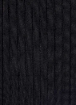 Fursac Ribbed Eyptian Cotton Socks Black New
