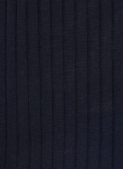 Fursac Ribbed Eyptian Cotton Socks Navy Blue Outlet
