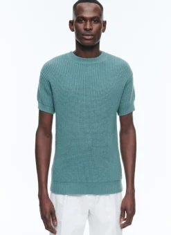 Fursac Ribbed Wool And Cotton Sweater Sage Green Cheap