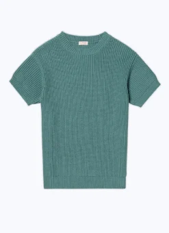 Fursac Ribbed Wool And Cotton Sweater Sage Green Cheap