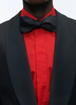 Fursac Satin Bow Tie Black New