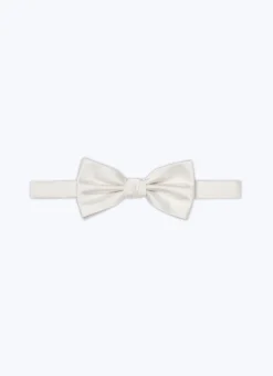 Fursac Satin Bow Tie Ecru Hot