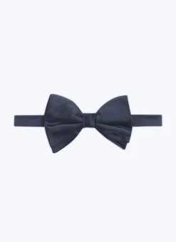 Fursac Satin Bow Tie Navy Blue Outlet