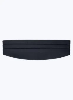 Fursac Satin Pleated Tuxedo Belt Navy Blue Clearance
