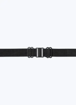 Fursac Satin Pleated Tuxedo Belt Black Discount
