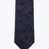 Fursac Silk Jacquard Tie Navy Blue Sale
