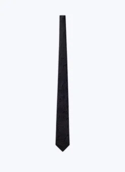 Fursac Silk Jacquard Tie Black Outlet