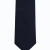 Fursac Silk Jacquard Tie Navy Blue - Plain Weave Online
