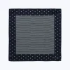 Fursac Silk Pocket Square With Prints Navy Blue Cheap