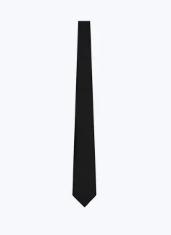 Fursac Silk Tie With Pattern Black Store