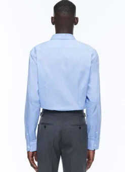 Fursac Sky Blue Micro Weaved Cotton Shirt Sky Blue - Micro Weaved Hot