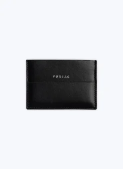 Fursac Smooth Leather Card Holder Black Best Sale