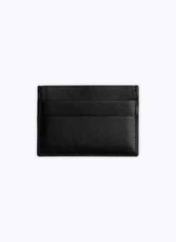 Fursac Smooth Leather Card Holder Black Best Sale