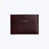 Fursac Smooth Leather Card Holder Burgundy Shop