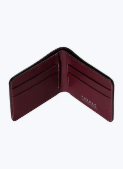 Fursac Smooth Leather Wallet Burgundy Clearance