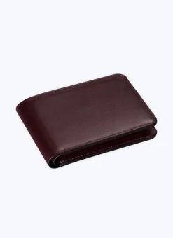 Fursac Smooth Leather Wallet Burgundy Clearance