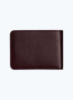 Fursac Smooth Leather Wallet Burgundy Clearance
