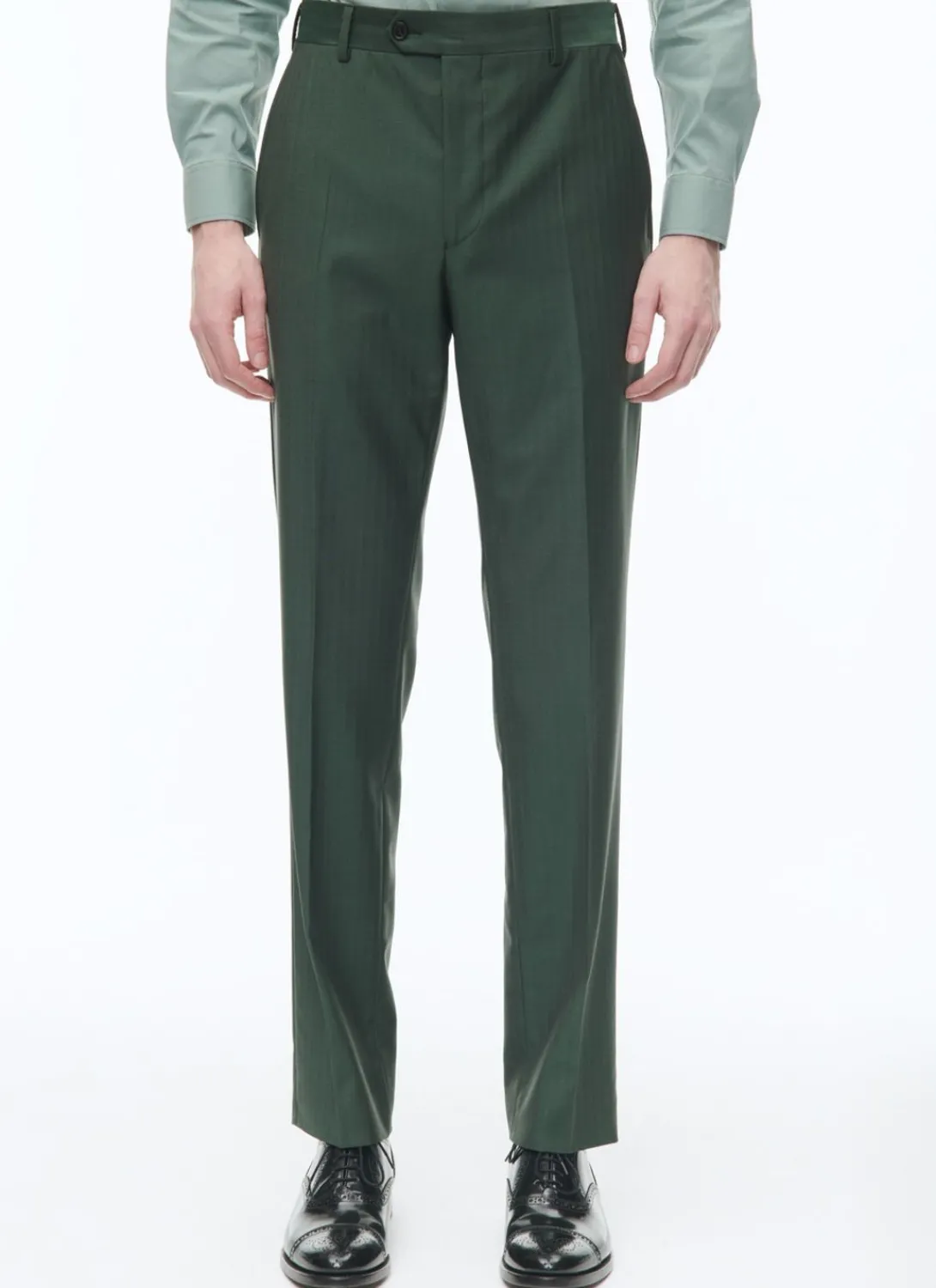 Fursac Solaro Virgin Wool Fitted Suit British Racing Green New