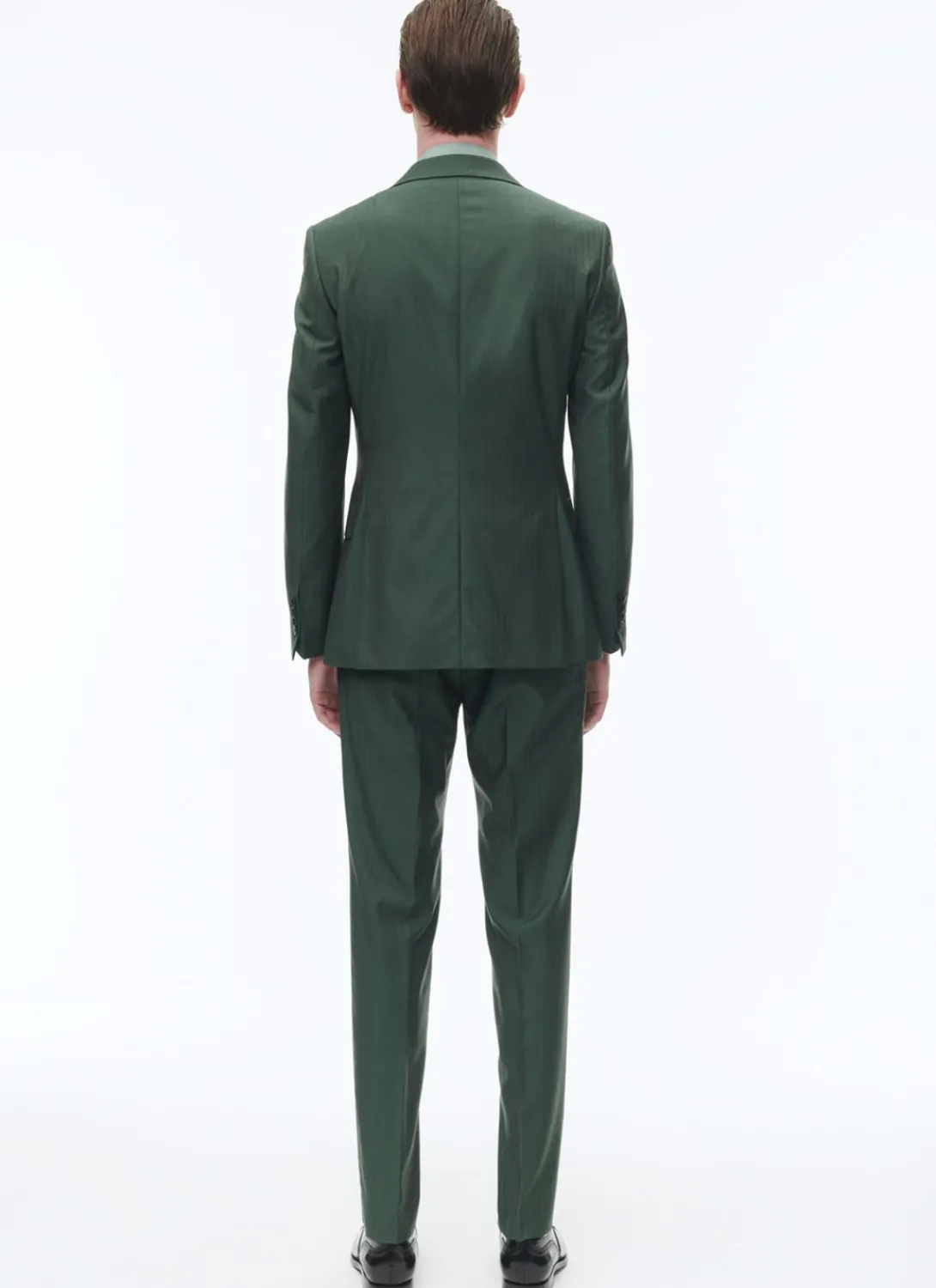 Fursac Solaro Virgin Wool Fitted Suit British Racing Green New