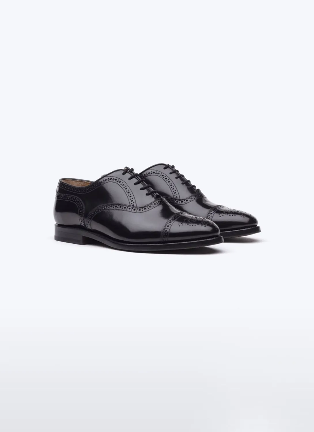 Fursac Spazolatto Leather Brogues Shoes Black Outlet