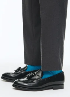 Fursac Spazolatto Leather Loafers With Tassels Black Clearance