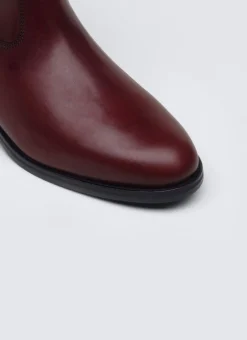 Fursac Split Leather Camargue Style Boots Burgundy Outlet